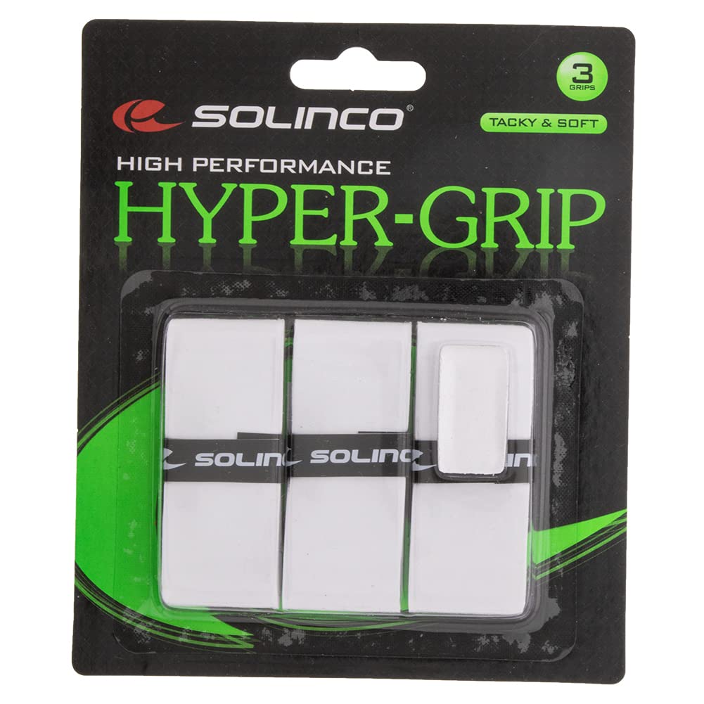 Solinco Hyper Extra Tacky Tennis Over Grip White 3 Pack