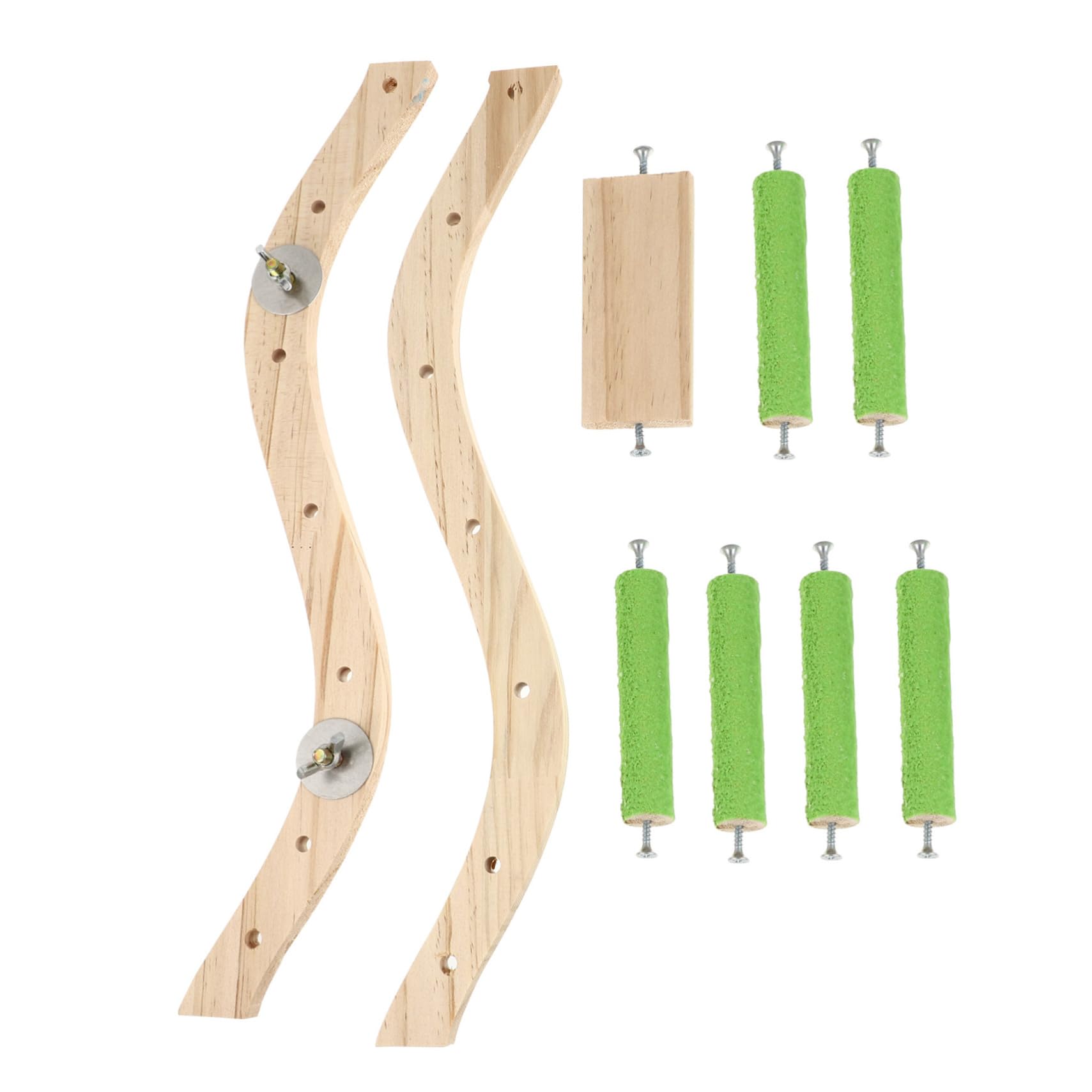 POPETPOP Parrot Wooden Climbing Ladder for Birds Pet Supply for Cockatiels Parakeets and Birds Encourages Exercise and Coordination Wear Resistant Design