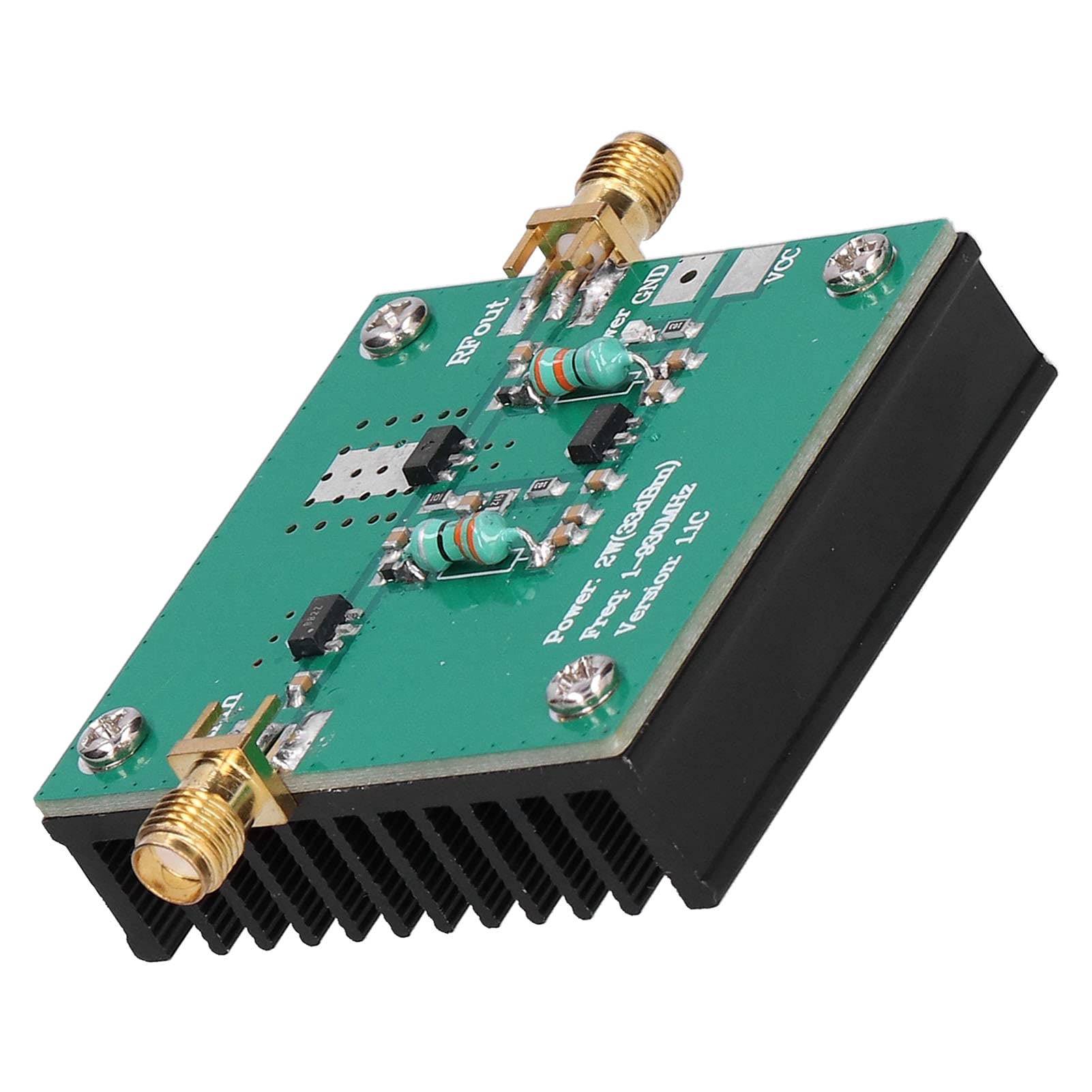 Modulo Amplificatore RF a Banda Larga, 1-930 MHz, 2.0W di Potenza in Uscita, 12V DC, Connettore SMA Femmina