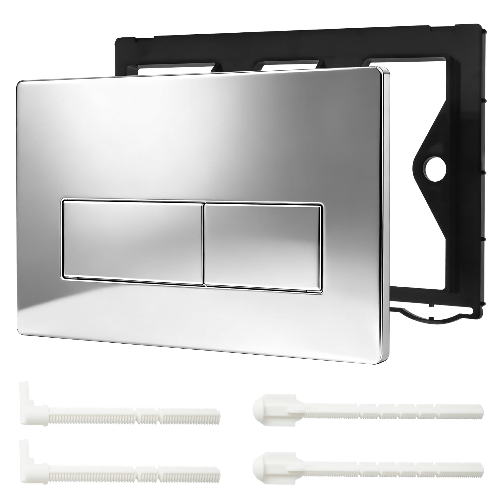 Plaque de commande wc suspendu, plaque de déclenchement wcà double chasse d’eau, compatible avec GEBERIT SIGMA01 UP300/320, 115.770.11.5, (Argent électrolytique)