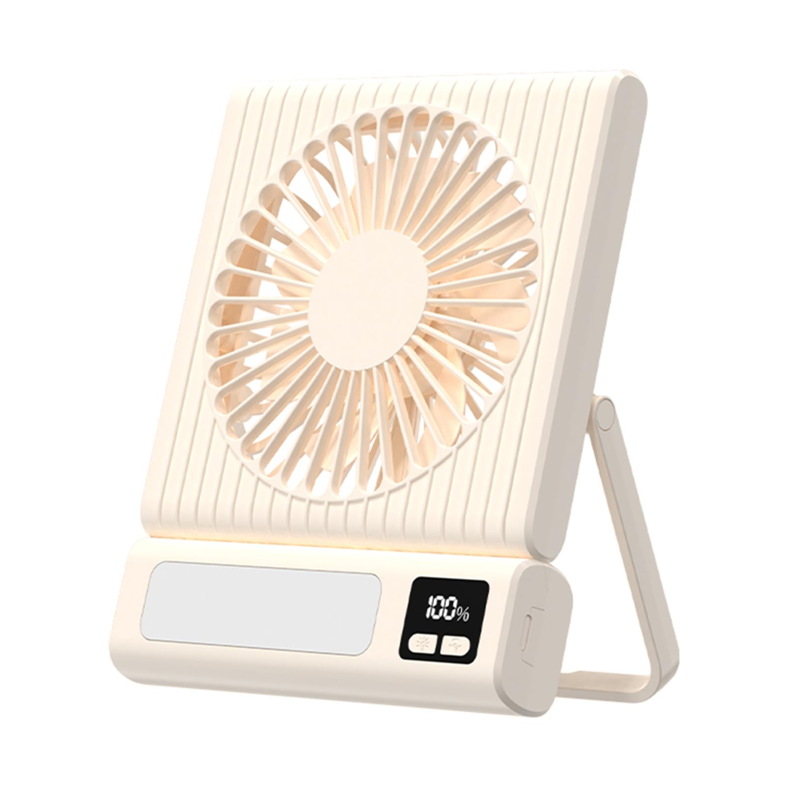 Ventilador de refrigeración recargable con batería de 1800 mAh y 3 velocidades ajustables
