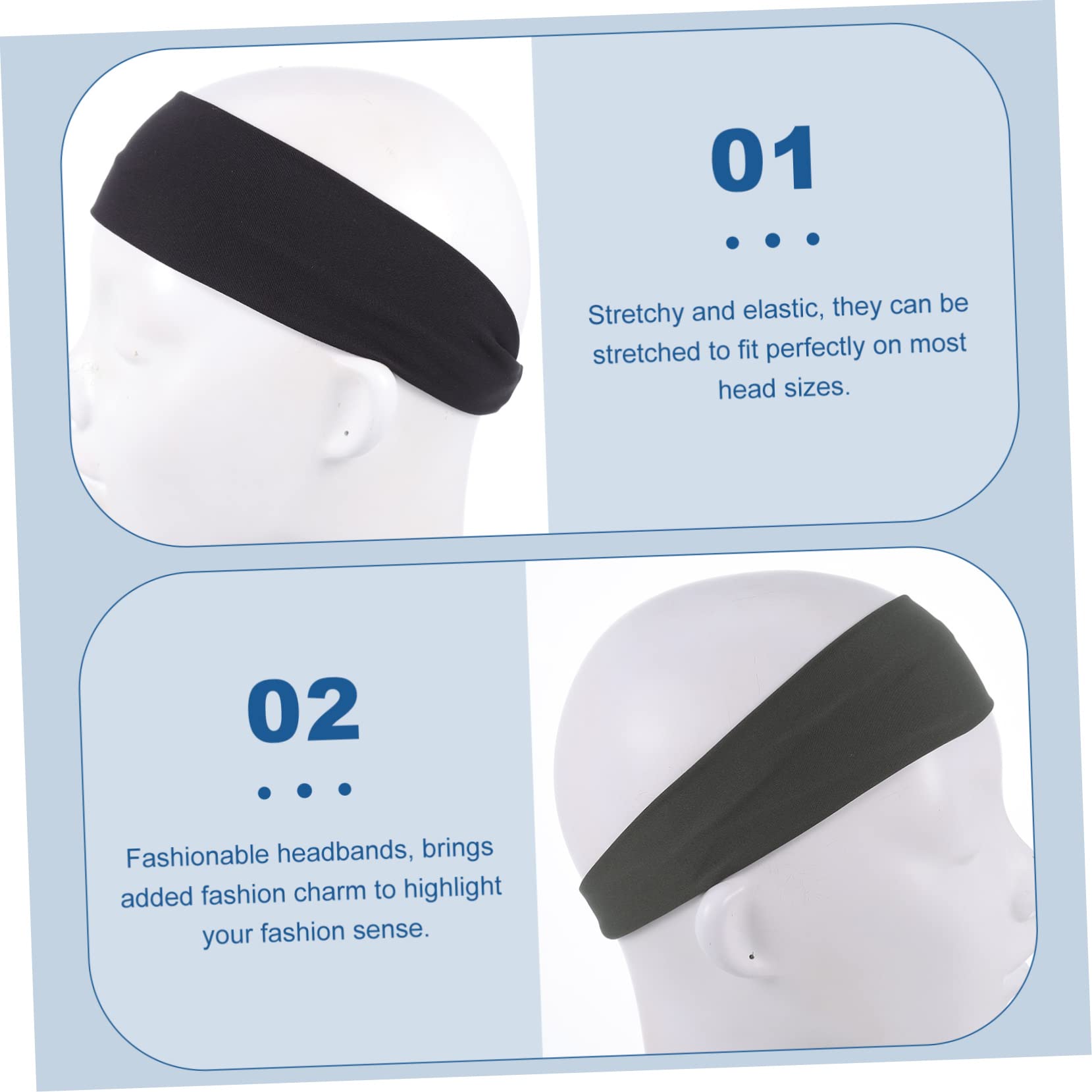 FRCOLOR 4 Ensembles Bandeaux Élastiques pour Hommes Et Femmes Absorbant La Transpiration pour Yoga La Course Activités 4 Pièces * 4