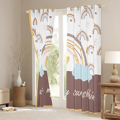 Miniatura 21 de Castle Fairy 3D Violin Window Curtain,Music Notes Curtains for Kids Girls Boys Teens Bedroom Decor,Retro Violin Instruments Window Treatment Curtain