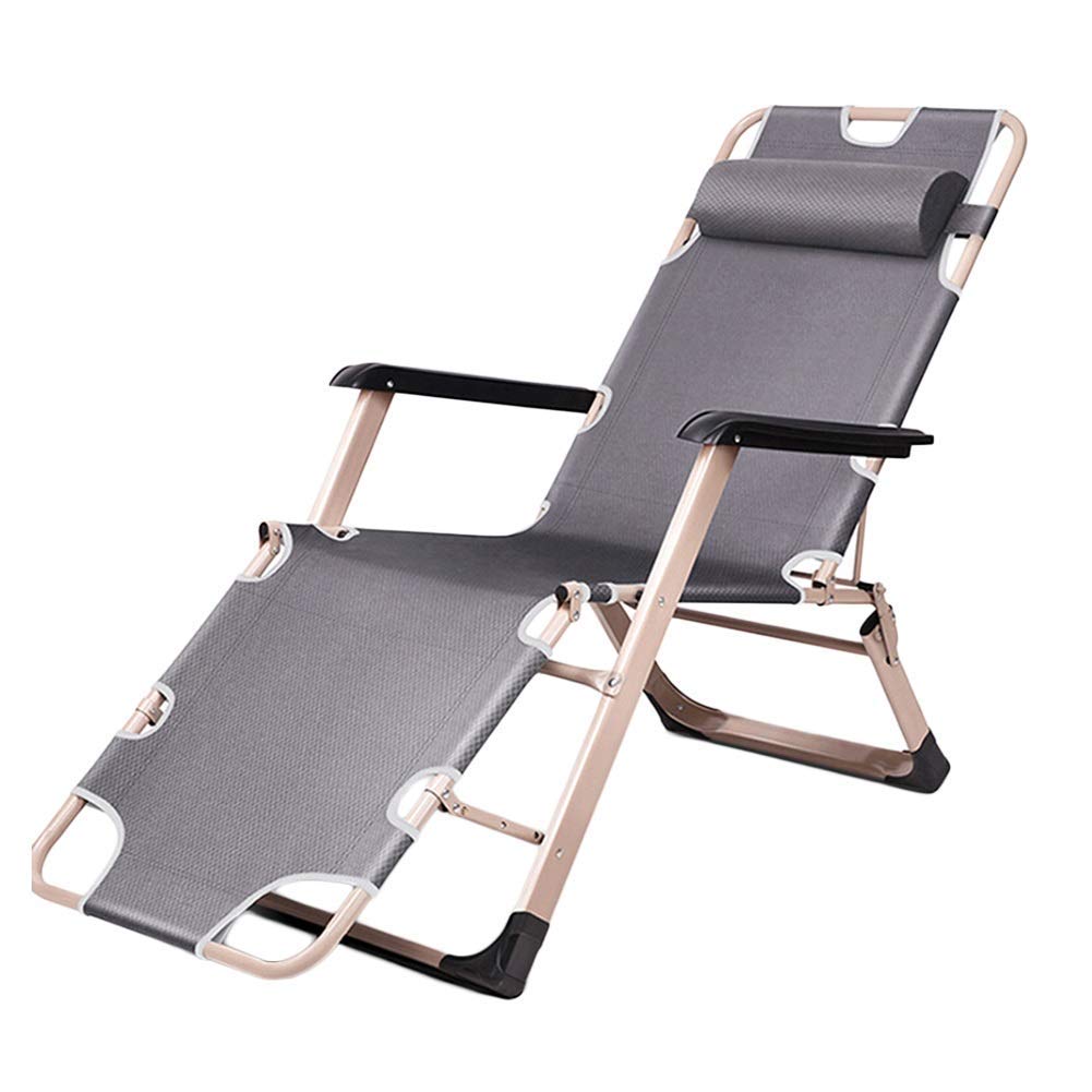Chaise longue zéro gravité grise en acier renforcé pour un confort extérieur premium