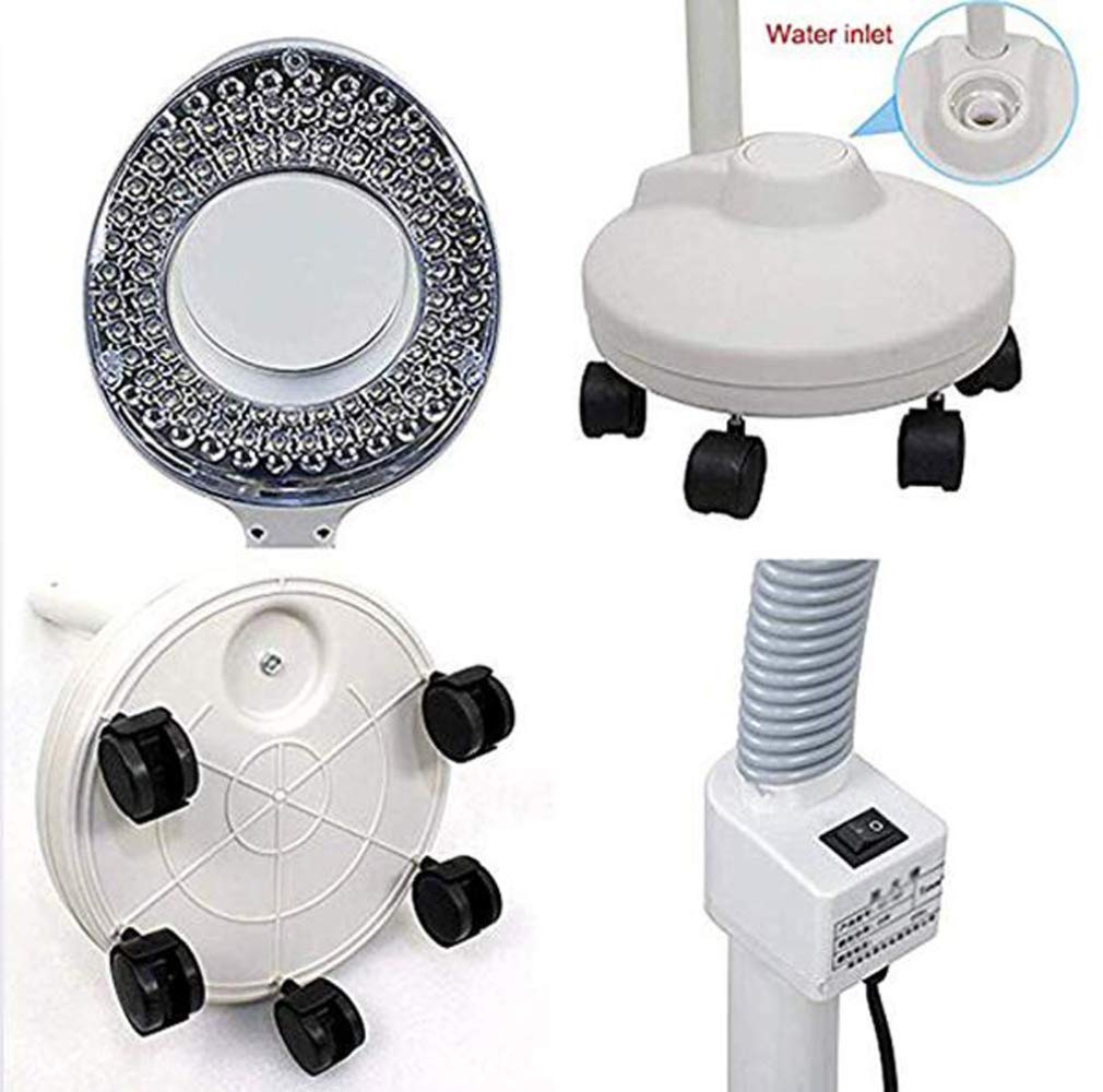 EUQKKWLOY Lámpara de pie con Lupa LED 3X, luz fría, Lupa Grande portátil, lámpara de iluminación con Lupa Ideal.