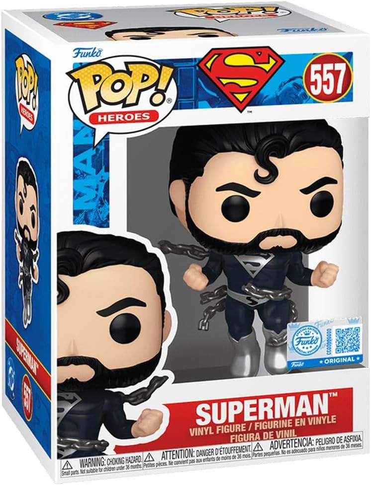 Funko Pop Superman 557 Original Action Figure, Superman Collectible (with plastic protection)