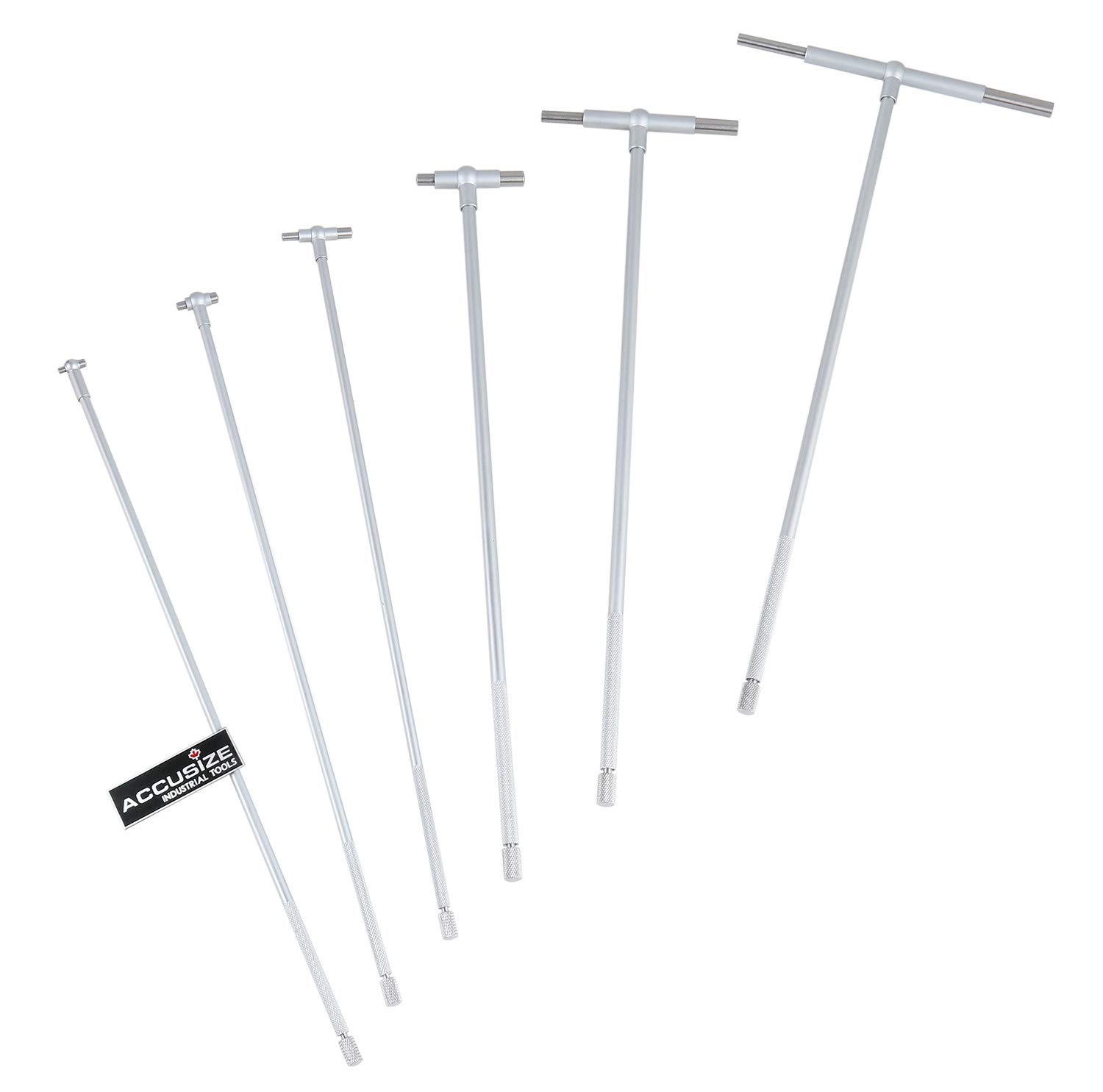 Accusize Industrial Tools 5/16'' - 6", 6ps/Set Long Reach Telescoping Gage, 3602-5012