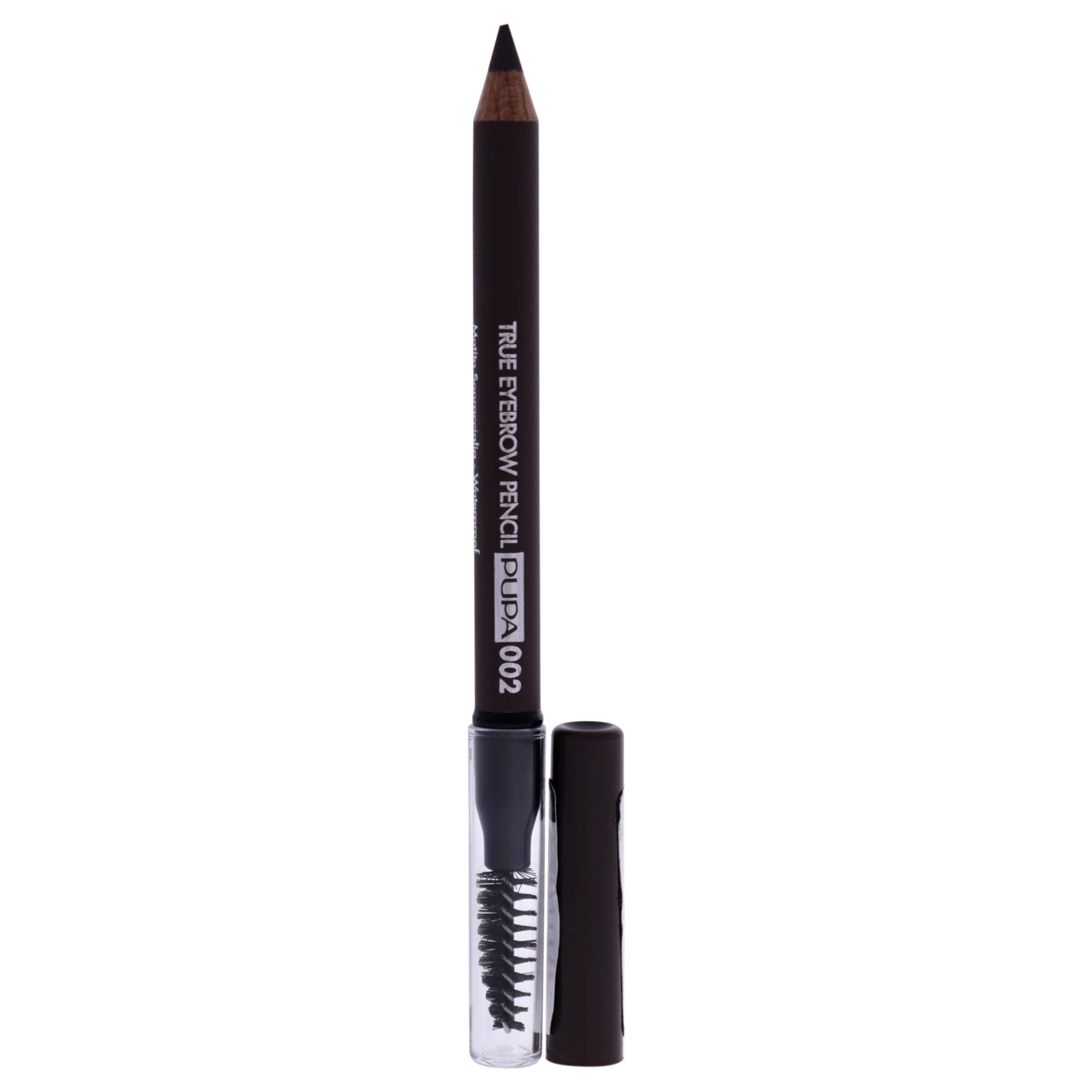 Pupa Milano True Eyebrow Pencil - Total Fill Eyebrow, Long Lasting and Waterproof - Wooden Pencil with Mini Comb - Combination of Waxes and Oils, Rich