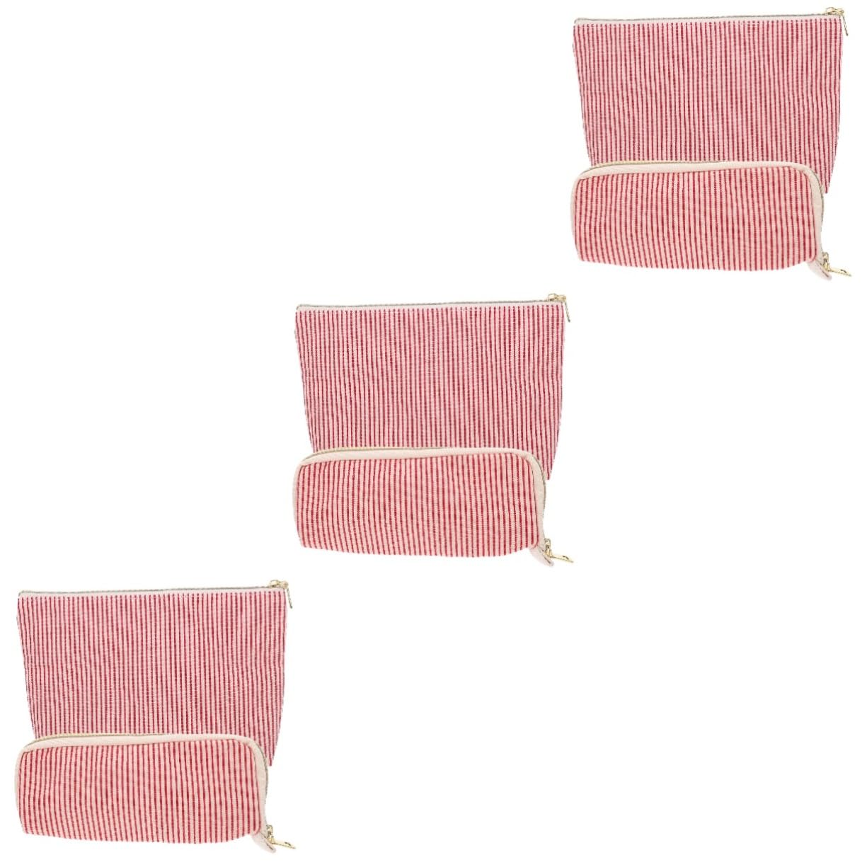 minkissy 6stücke Große Kosmetiktasche Für Reisen Kosmetik-Organizer Mit Hohem Fassungsvermögen Für Make-up Toilettenartikel Und Persönliche Gegenstände Gestreift