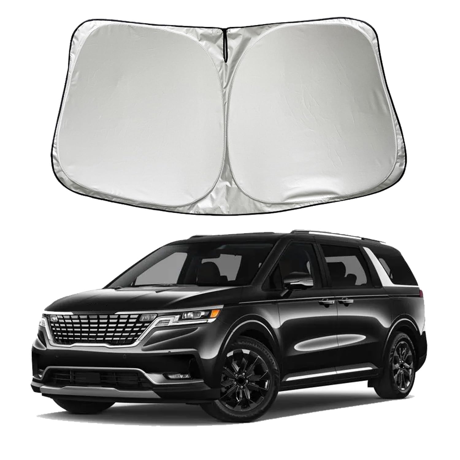 SZYUCHEN Car Windshield Sun Shade Sunshade Compatible with Kia Carnival 2026 2025 2024 2023 2022 Accessories, Foldable Car Front Window Sun Shield Visor