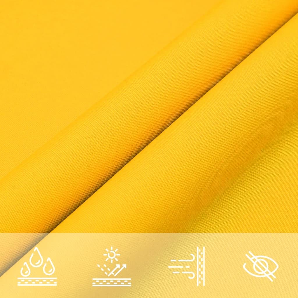 Toldo De Sombrilla Tela Oxford Rectangular 4x6 M Amarillo | PU revestido, impermeable, protección solar, accesorios de acero inoxidable, para jardín, terraza, balcón