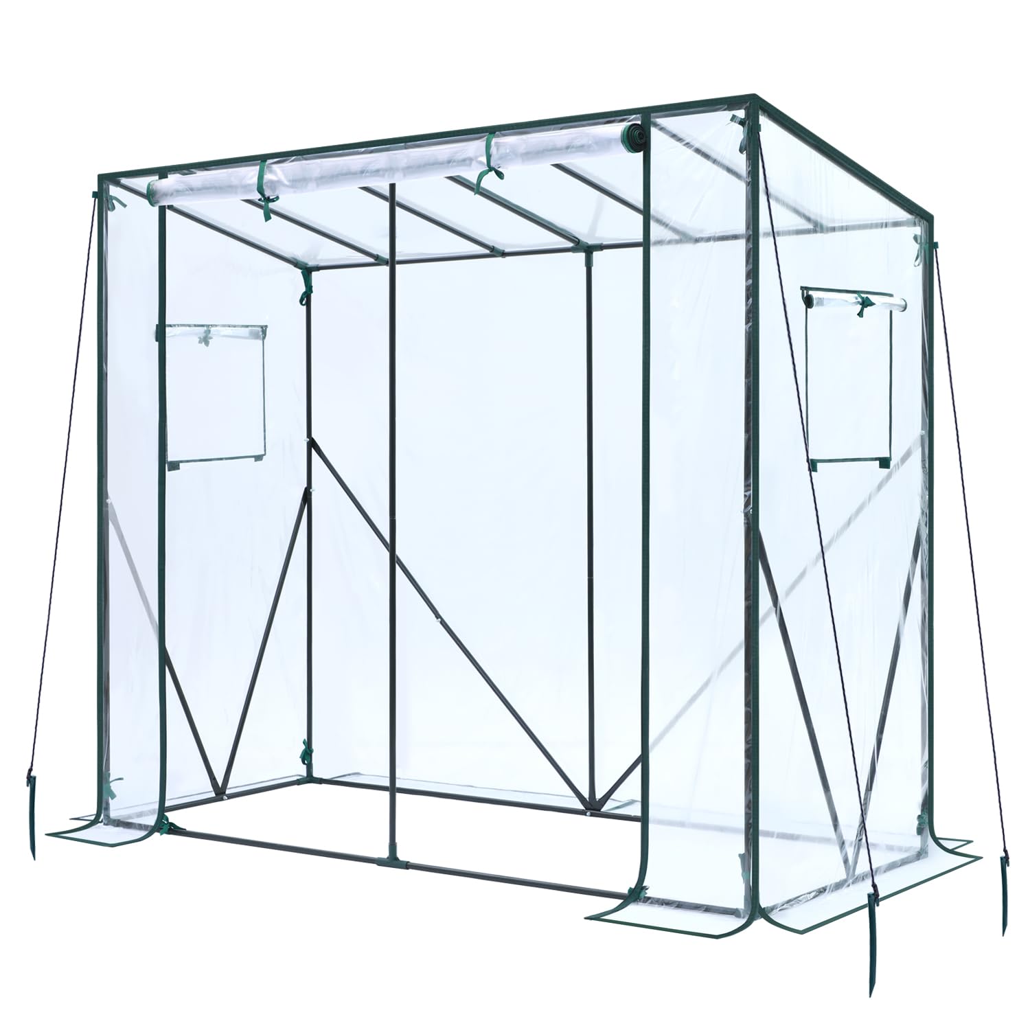 Ohuhu Invernadero para tomates con cubierta de PVC y más lejos, 200 x 77 x 170 cm, invernadero pequeño, resistente al invierno, para un crecimiento óptimo de las plantas