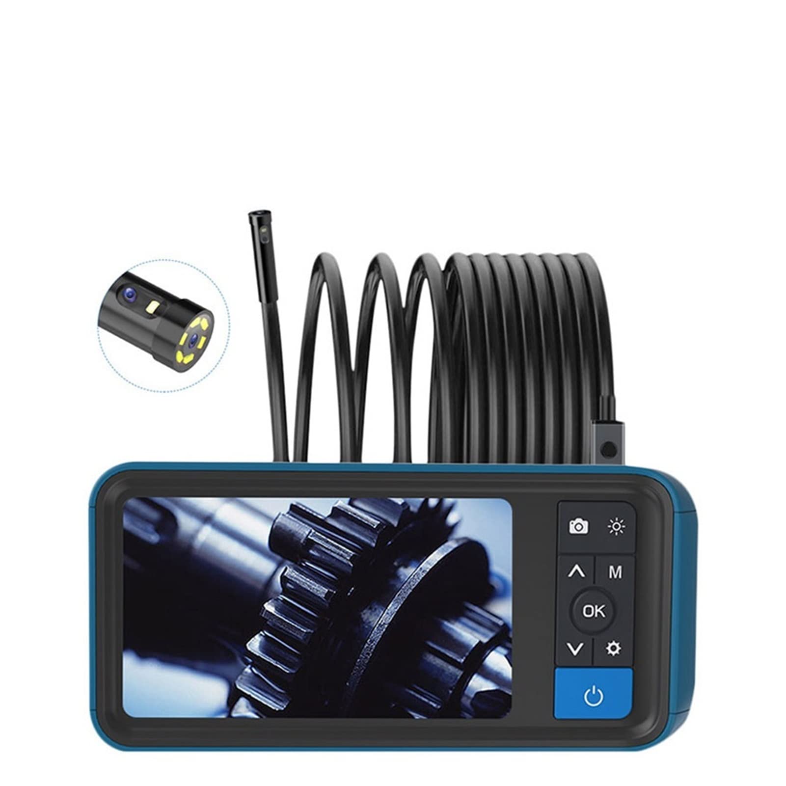 Telecamera per endoscopio a tubo MS450 Endoscopio industriale a lente singola e doppia 1080P 4.5" LCD Telecamera per ispezione fognature Telecamera impermeabile con display LCD a 6 LED