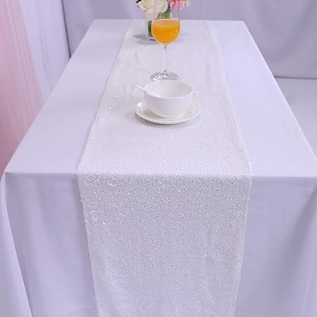 White glitter table runner Clearance