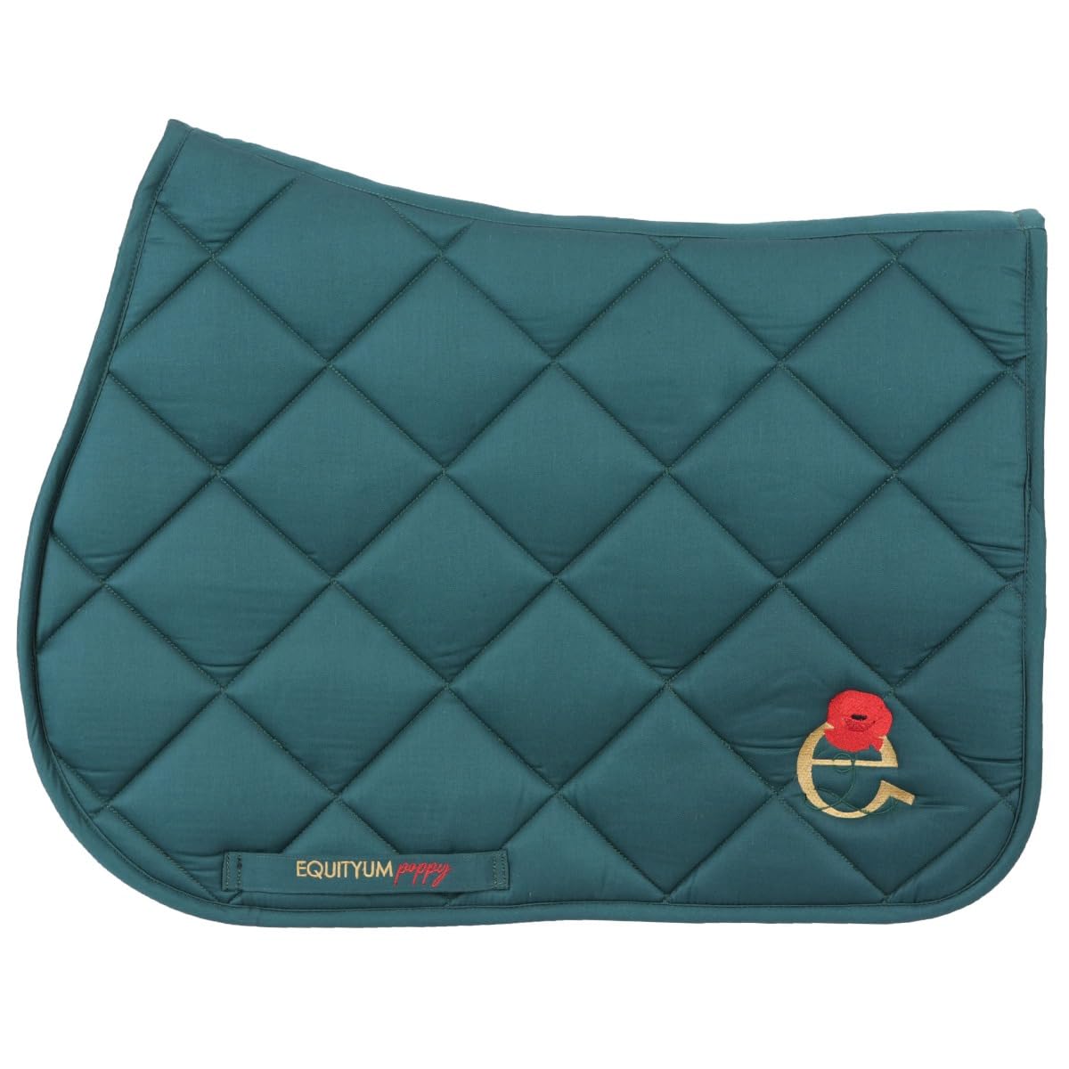 Sottosella + Cuffietta Equityum Poppy,Alta Qualità, Design Italiano, Materiali Innovativi, Traspirabilità e Dettagli Raffinati per il Comfort del Cavallo (verde, full)