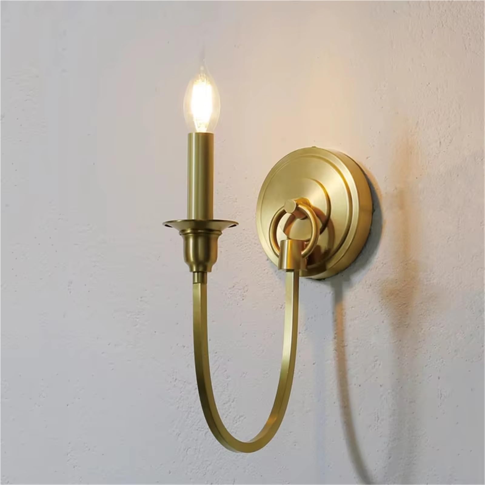 ASerZenith American Rural All Copper Wall Lamp Bedside Mirror Front Lamp Coffee Shop Restaurants Aisle Wall Sconce Study Reading Light,Natural Light