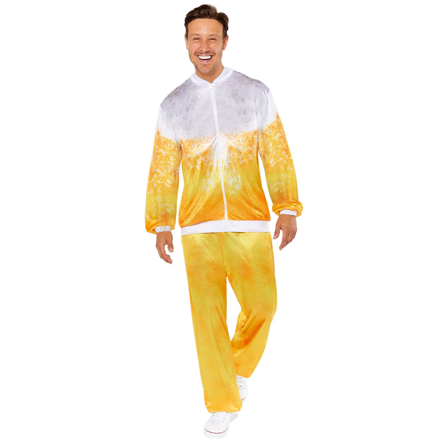 amscan 9919049 Unisex 1980's Beer Shell Suit Adults Fancy Dress Costume (Chest size: 40")