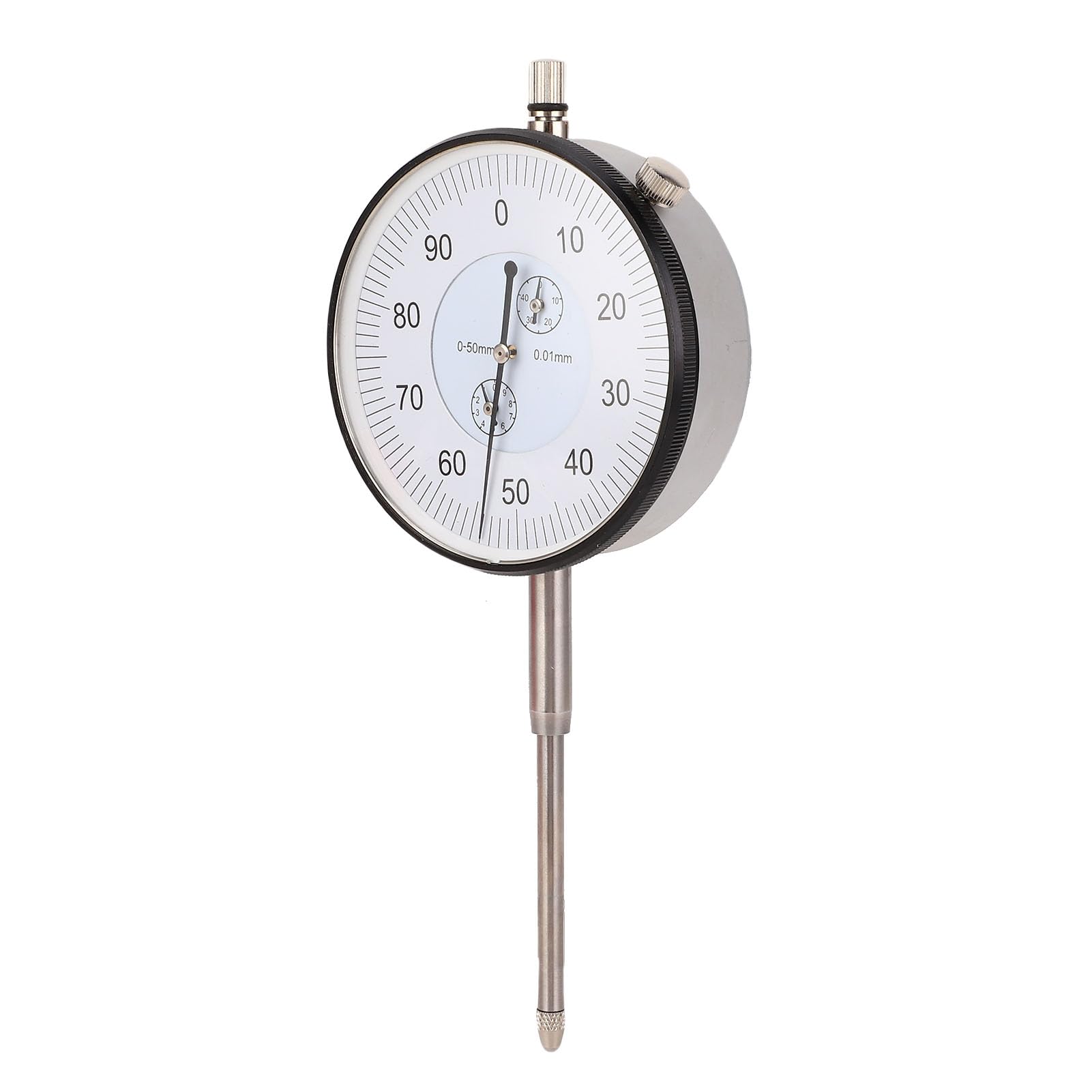 Hyuduo Mechanische Messuhr 0,01 mm Präzision 0-50 mm Edelstahl Messgerät für Präzisionsmessung Werkstatt Fertigung Werkzeugmaschinen Bearbeitung