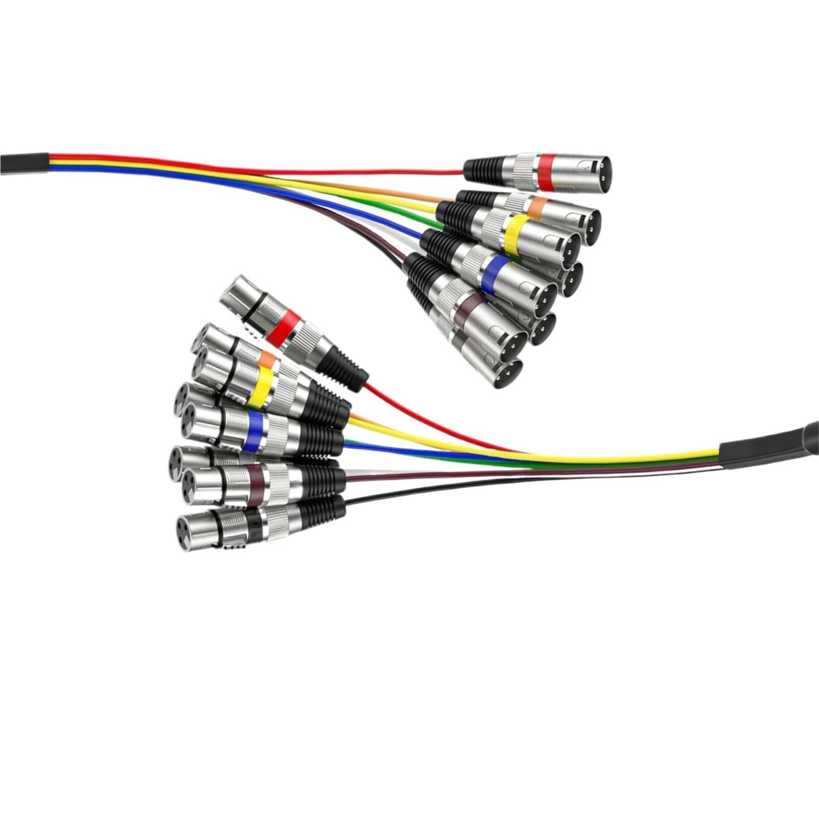 Cavo XLR Snake a 8 canali maschio-femmina OFC schermato con lamina audio for trasmissioni, registrazioni da 1 m a 3 m(1m)