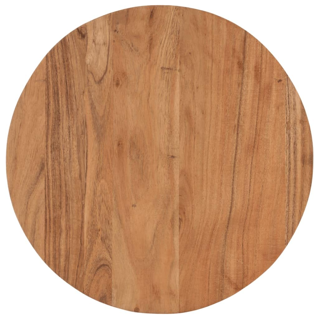 Homgoday Table basse 45 x 45 x 35 cm en bois d'acacia massif et fer, table d'appoint pour salon, salle de réception d'invités, chambre à coucher et mobilier de bureau