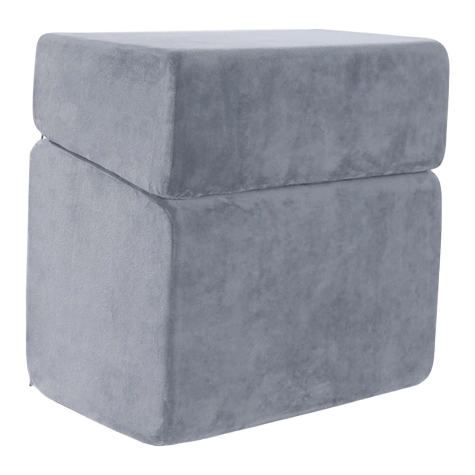 Poggiapiedi da Scrivania Regolabile in Altezza (17" x 11" x 17") con Rivestimento Lavabile, Grigio
