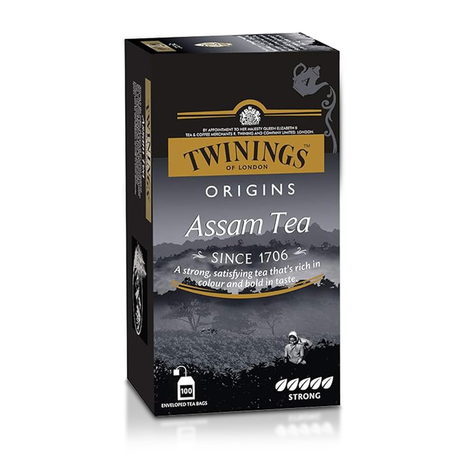 Assam Tea, 25 Teabags, Premium Black Tea, Origins, Strong, Full-Bodied and Robust Flavour - 50 Gm