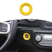 Vista 8 de RT-TCZ para Jeep JL Anillo de Cubierta de Botón de Arranque/Parada para Jeep Wrangler JL JLU Gladiator JT 2018-2024 Accesorios de Interior Azul Bebé