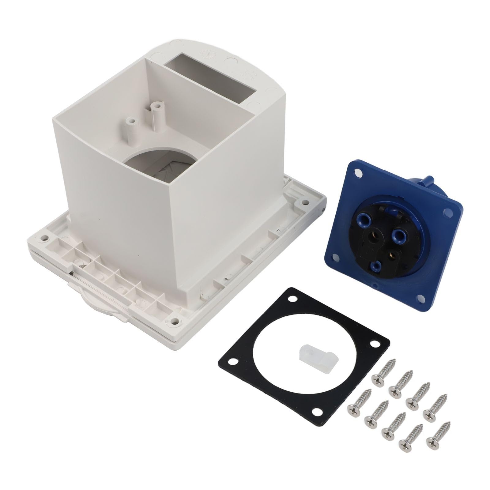 Accessori di modifica camper Presa di alimentazione esterna impermeabile 16A 23A con grado IP44, copertura in plastica adatta per roulotte all'aperto camper rimorchio ingresso alimentazione 220 V 250