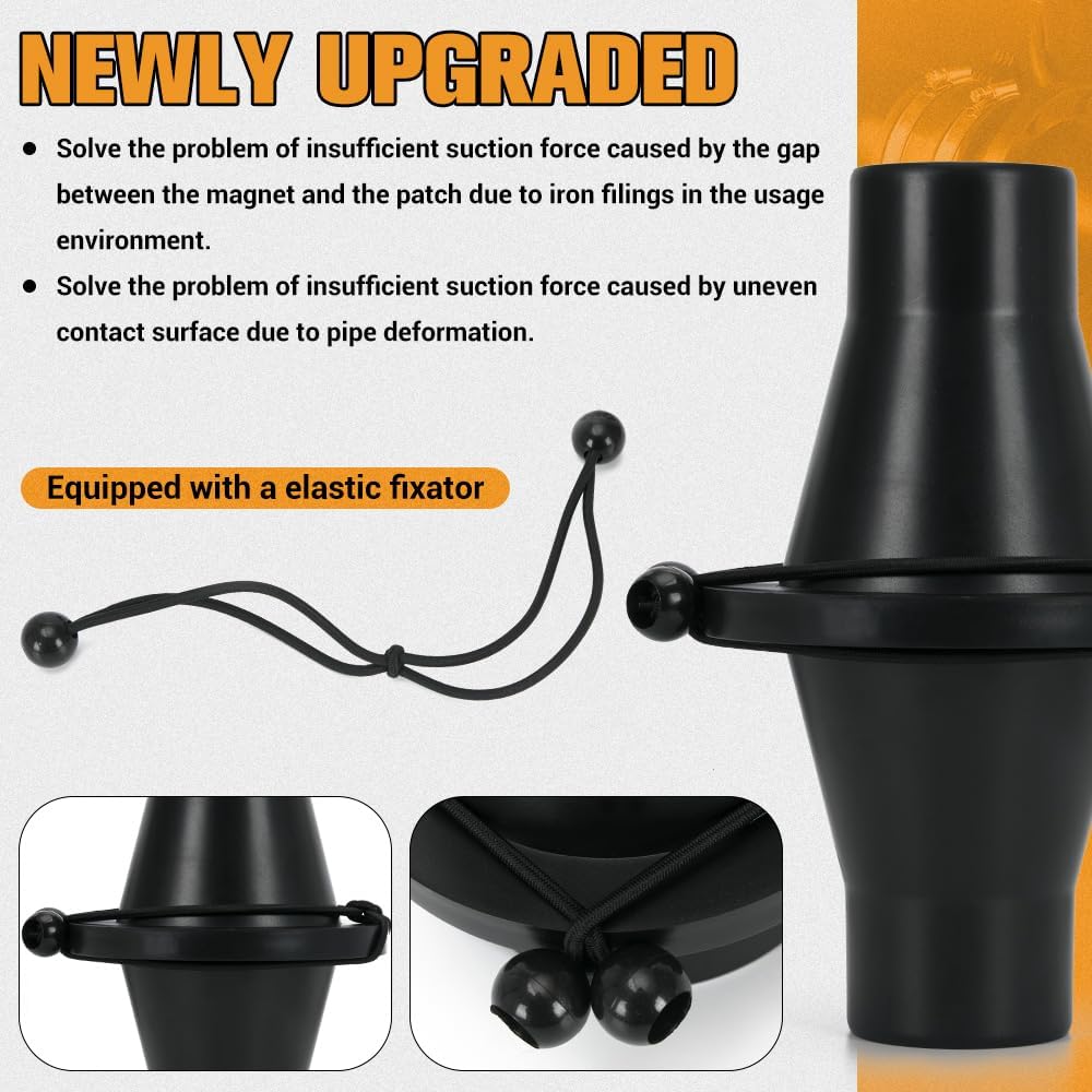 4" to 2.5" Magnetic Dust Collection Fittings, One-to-Multi Magnetic Dust Collection System with 1 Magnetic Hose Port & 2x 2.5" Receiver Couplers for Quick Dust Connect Woodwork Vacuum Hose