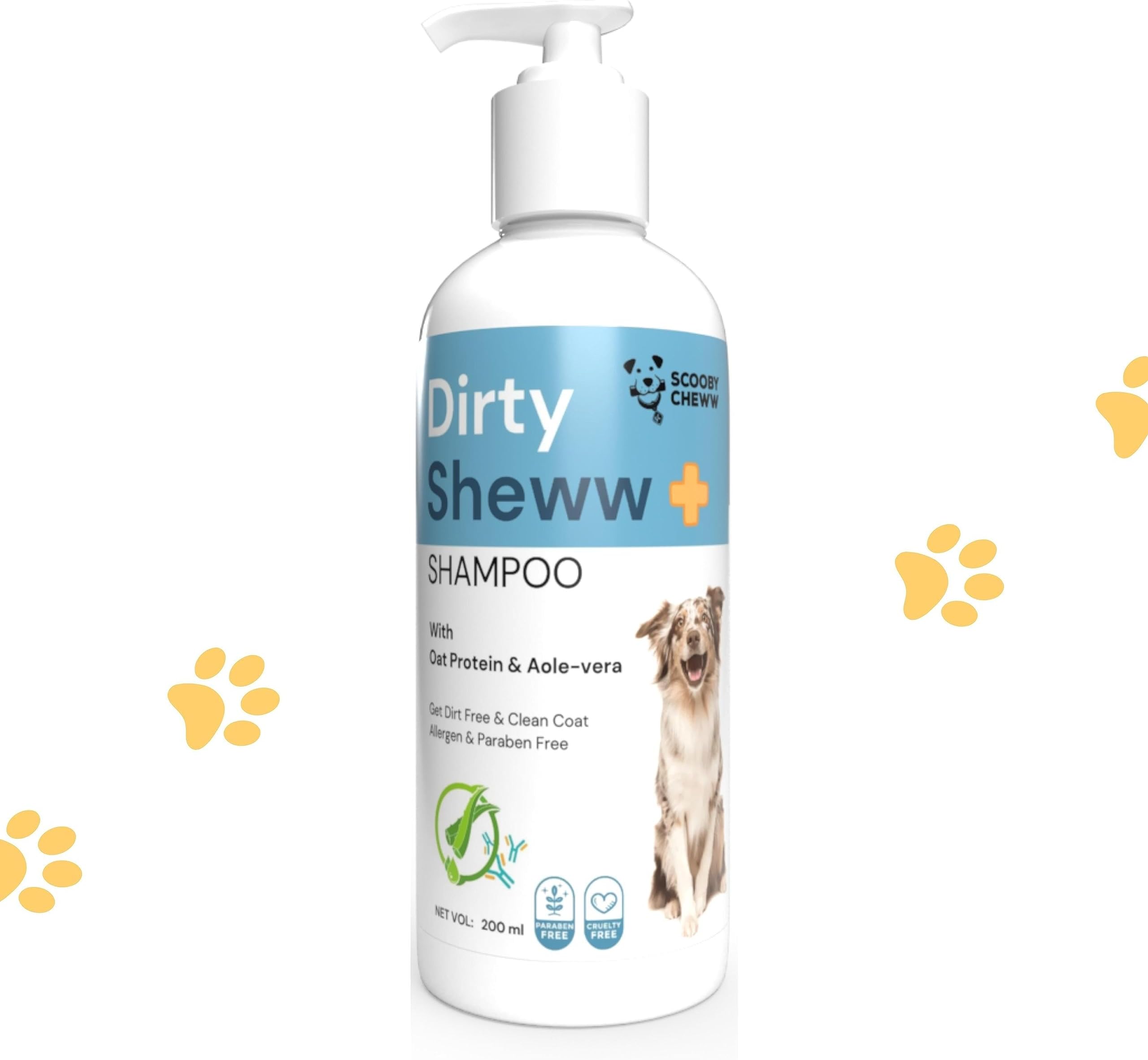 Dirty Sheww Oat Protein and Aloevera Shampoo for pH-Balanced Hair Rejuvenation, Boost Volume for Shiny & Smooth Hair, Anti-Dandruff, Anti-Itching - 200 ml (Pack of 1)