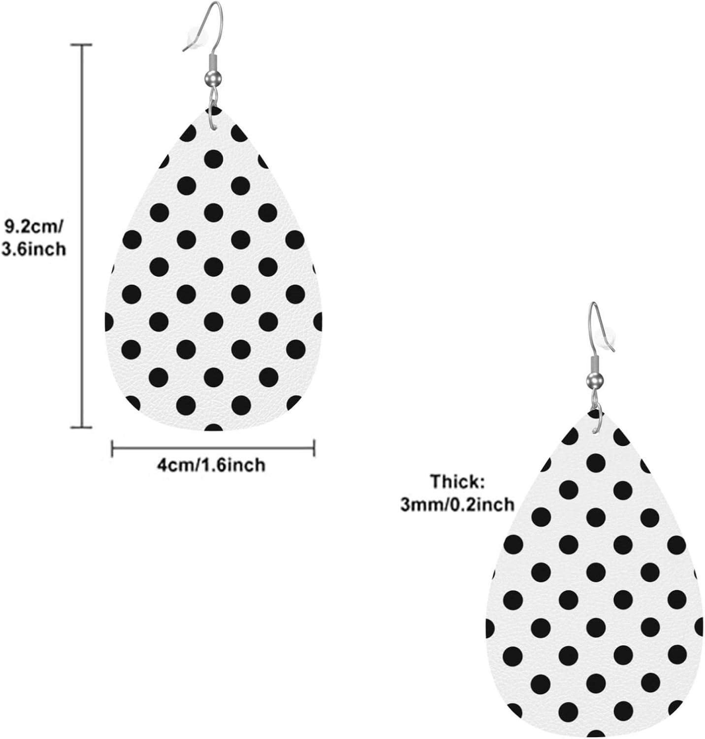 Faux Leather Earrings Wild Leopard Teardrop Dangle Earrings For Women Girls - Image 3