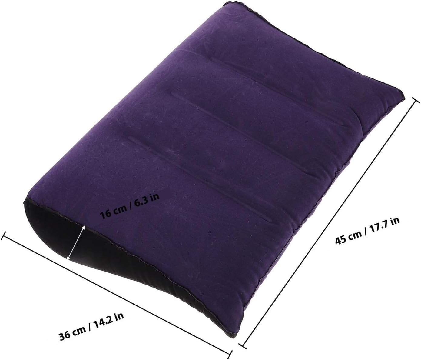 Lightweight Inflatable Camping Pillow with Ergonomic Design and PVC Flocking Material for Head and Neck Support, for Camping and Traveling by Car