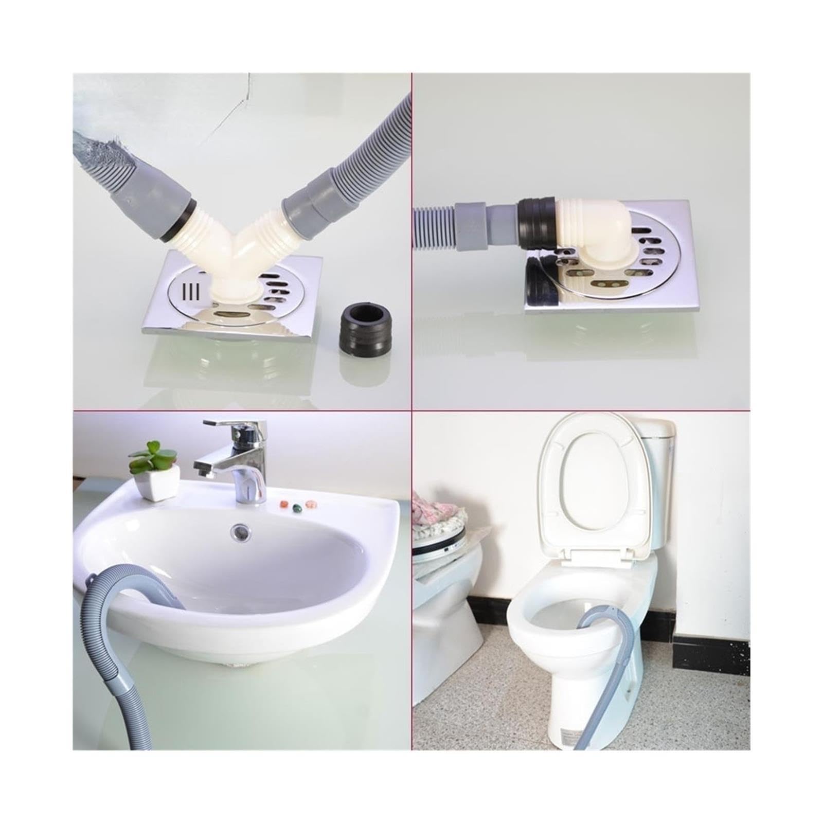 Tubo Di Prolunga for Tubo Di Scarico for Lavatrice, Tubo Flessibile Di Scarico Dell'acqua, Tubo Idraulico Prolungato Disponibile In 1,5 M 2 M 3 M 4 M(4 M straightly)