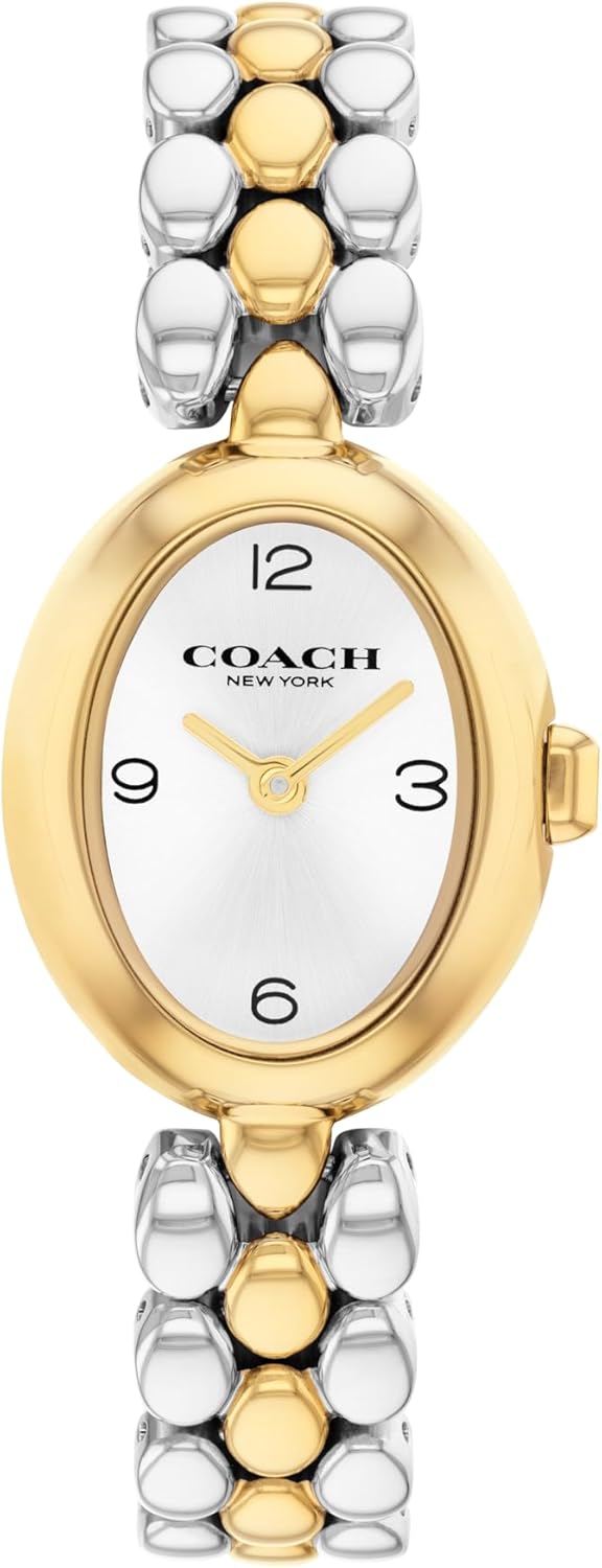 COACH Sammy Women's 2H Quartz Watch Gift Set with Matching Adjustable Jewelry Bracelet - Oval Case - Minimalist Style - Gift for Her - 22.5mm - Image 2