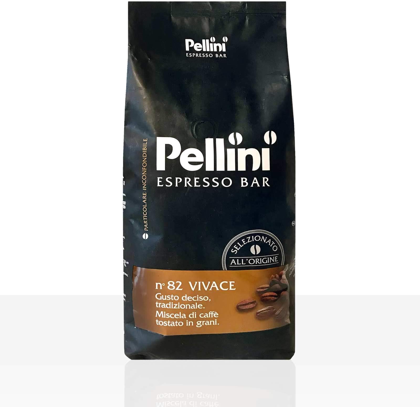 Pellini No.82 Vivace Roasted Coffee Beans 1kg (Pack of 6)