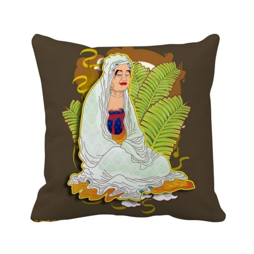 Housse de coussin motif religion arhats taie carrée zen
