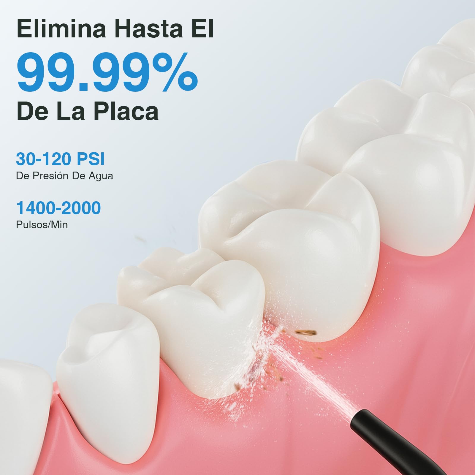SURFOU Irrigador Dental Portatil Bucal Viaje, Irrigadores Dentales Bucales Limpiador Dientes Agua Presion, Profesional Inalambrico Irrigador-dental Con Irradiador Limpieza Water Flosser for Teeth