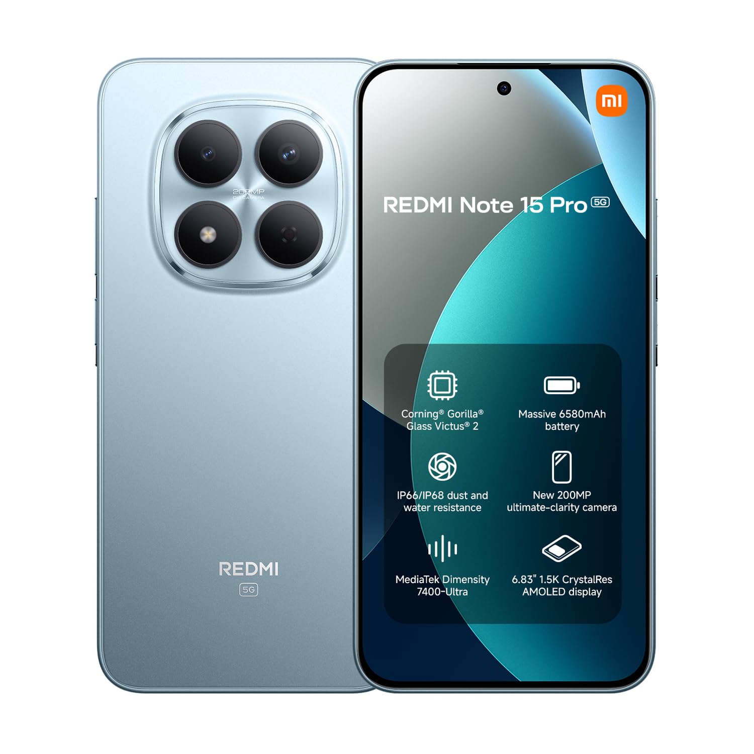 Redmi Note 15 Pro 5G Dual SIM+eSIM Glacier Blue 8GB RAM 256GB 5G