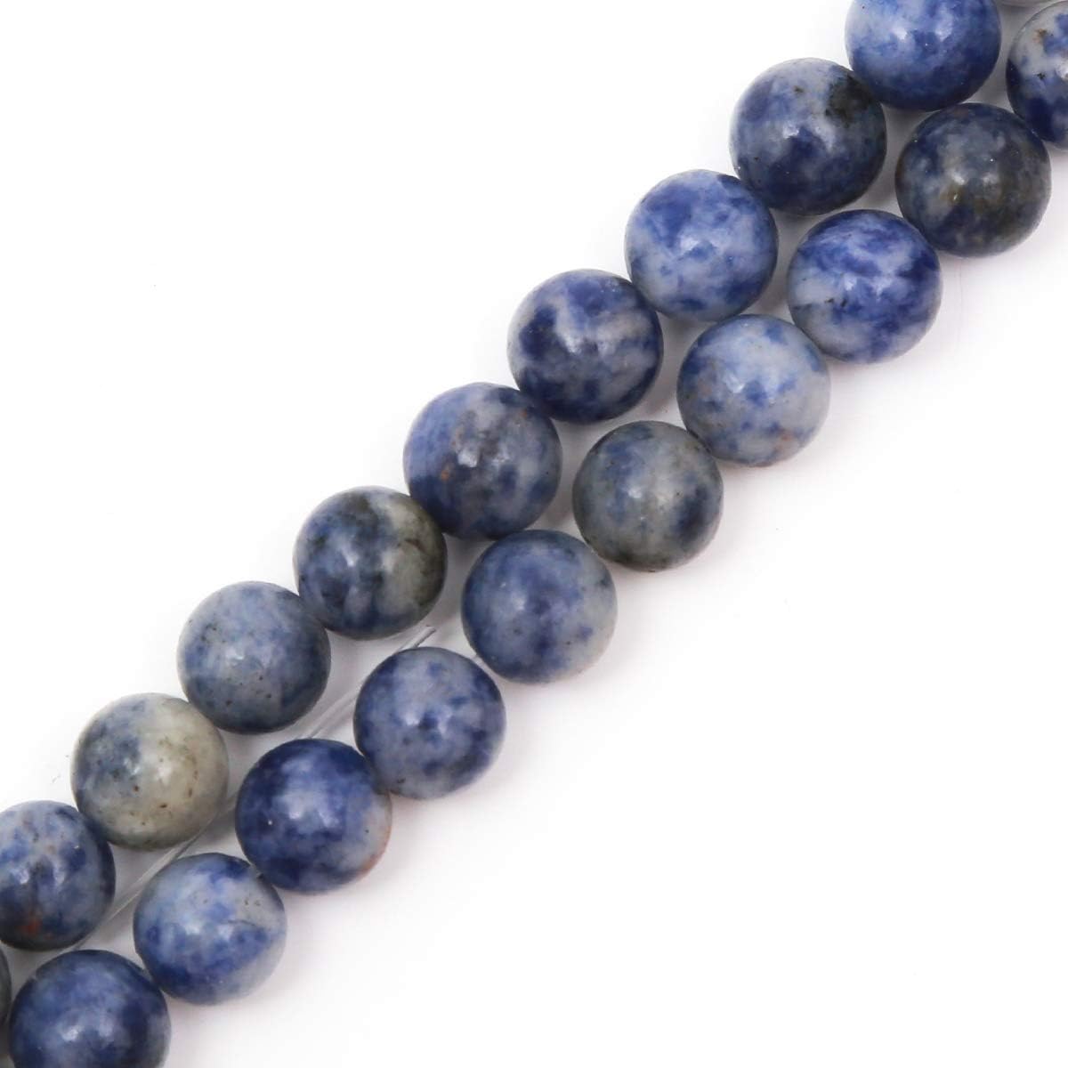 Genuine Natural Stone Beads Blue Sodalite Round Loose Gemstone 8mm 1 Strand 15.5"45-47pcs DIY Charm Smooth Beads for Bracelet Necklace Earrings Jewelry Making Accessories Supplier ST9