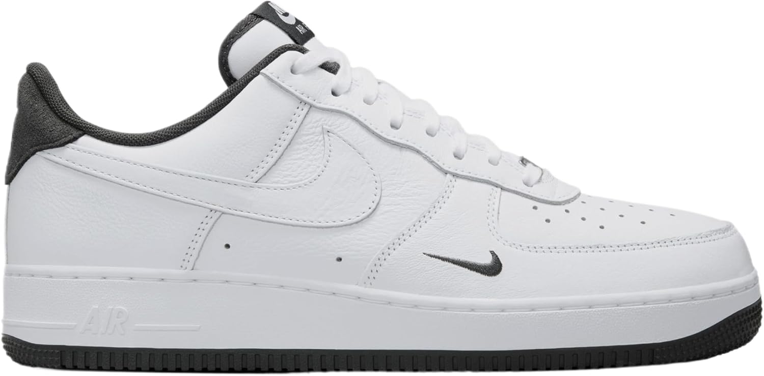 Men's White Anthracite Basketball Shoes: Air Force 1 '07 LV8 by NIKE