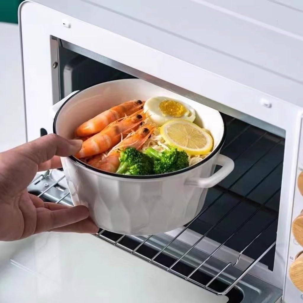 Ramen-Schüssel Nordic Doppelohr Suppe Schüssel Haushalt Große Keramik Instant-nudeln Obst Salat