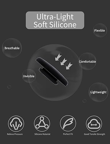 Miniatura 4 de 6 pares de almohadillas para la nariz, 6 pares de almohadillas de nariz de silicona suave, almohadillas de nariz cuadradas antideslizantes para