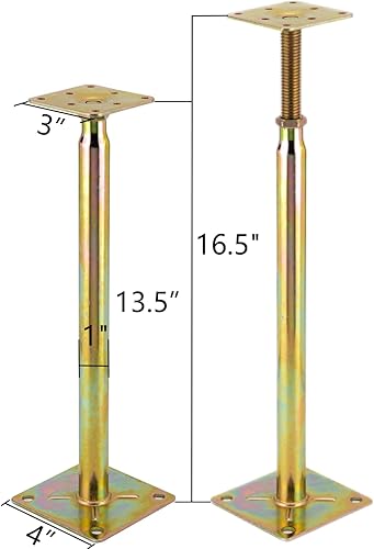 Miniatura 2 de Gato de soporte ajustable para el piso, gatos de vigueta de poste de piso, gato telescópico para soporte temporal, mini gato de tornillo - poste de