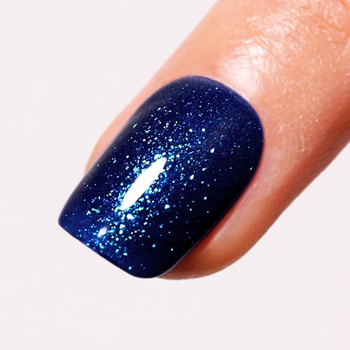 Miniatura 4 de Firedeep Esmalte de uñas de gel azul marino, 0.54 onzas líquidas de esmalte de gel azul marino con purpurina UVLED, esmalte de uñas semipermanente
