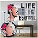 Produktbild GREAT ART Fototapete  Banksy Pop Art Bild  XXL Wandbild Dekoration Graffiti Life is Beautiful Street Style Stencil Bild Wallpaper Foto-Tapete Wandtapete Poster Wanddeko (210 x 140 cm)