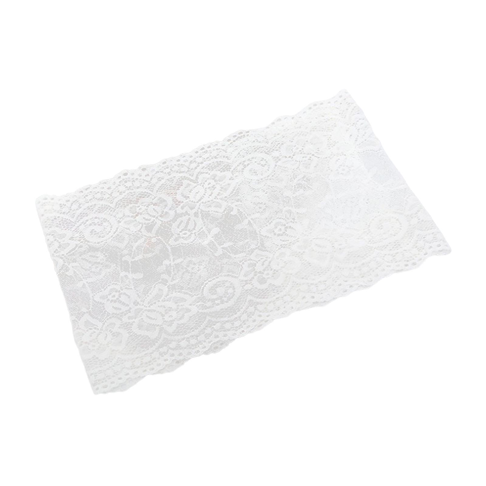 Thigh Band with Anti Slid Silicone Tape Decoration Comfortable Garter Pocket White-image-7