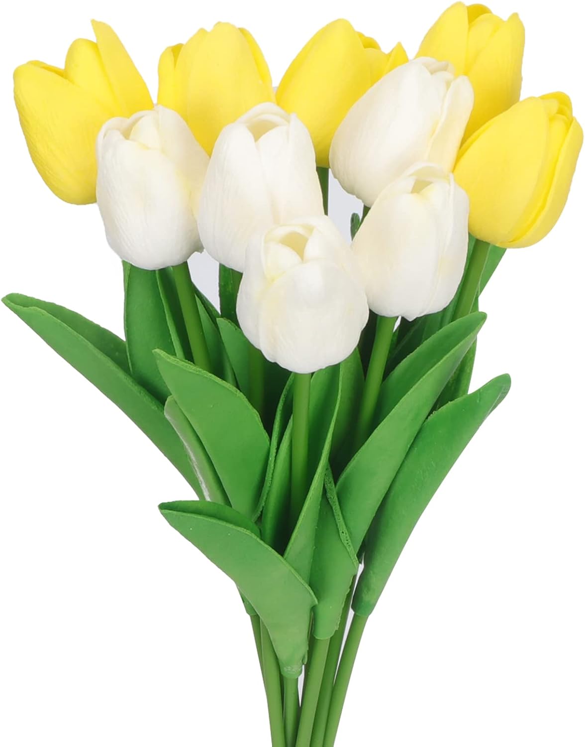 FYY Artificial Tulips Flowers Faux Tulip (10 Pcs) Multicolor Tulips