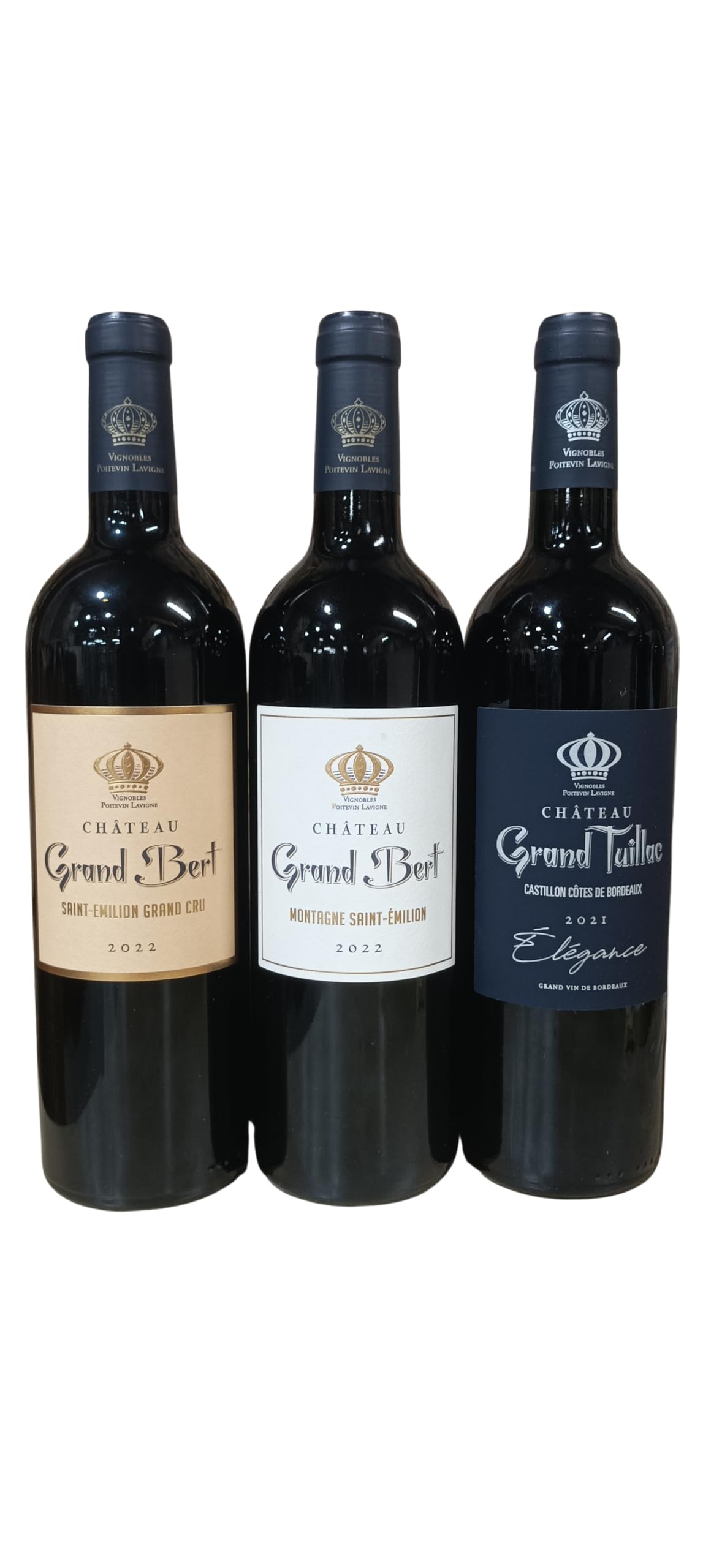 CHATEAU GRAND BERT & Château Grand Tuillac - Coffret Découverte 3 Bouteilles - Saint Emilion Grand Cru & Castillon Côtes de Bordeaux