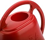 Fasmov 1-Gallon Plastic Watering Can with Comfortable Handle, Garden Watering Cans Long Spout for Indoor Outdoor Watering Plants, Burnt Red