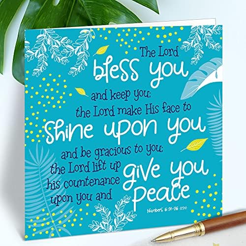 Christian notelets with envelopes - 12 Christian Cards, with Bible quotes or encouraging words on the front. Blank inside for your own message. Cards 11x11cm in size, by Just Cards Direct
